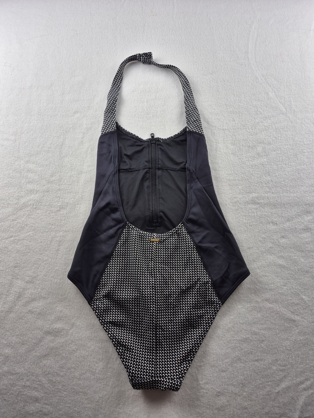 Victoria’s Secret Zip Front Halter One Piece Swimsuit Geometric Colorblock S - Picture 5 of 8